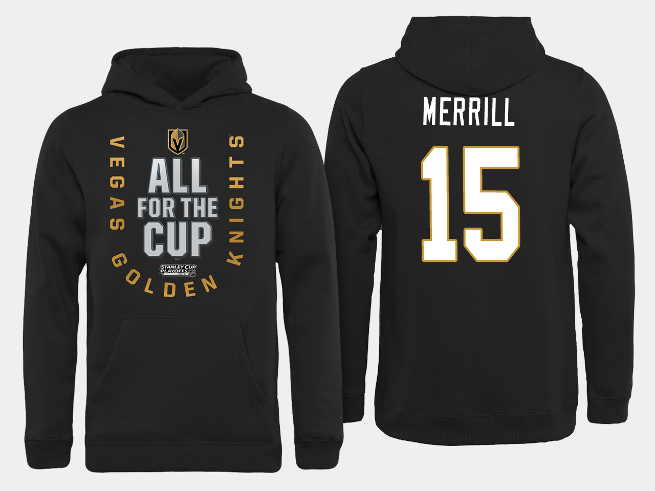 Men NHL Vegas Golden Knights #15 Merrill All for the Cup hoodie